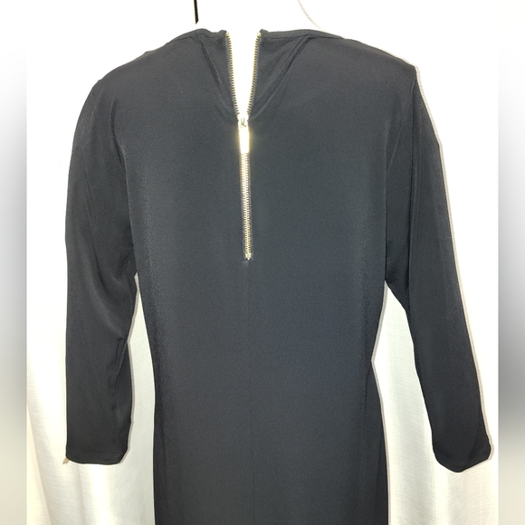 NWOT Michael Kors Black 3/4 Sleeve Shift Dress - Picture 4 of 16